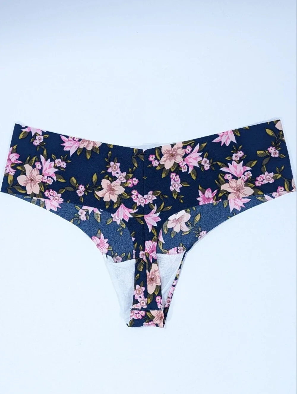 Victoria's Secret No Show Thong Large New Women Stretch Panty Midnight Lillies